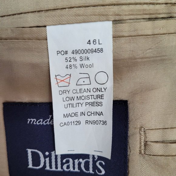 Ralph Lauren Blazer Mens 46L Silk/Wool Houndstooth 2-Button Lined Sportcoat - Picture 9 of 16